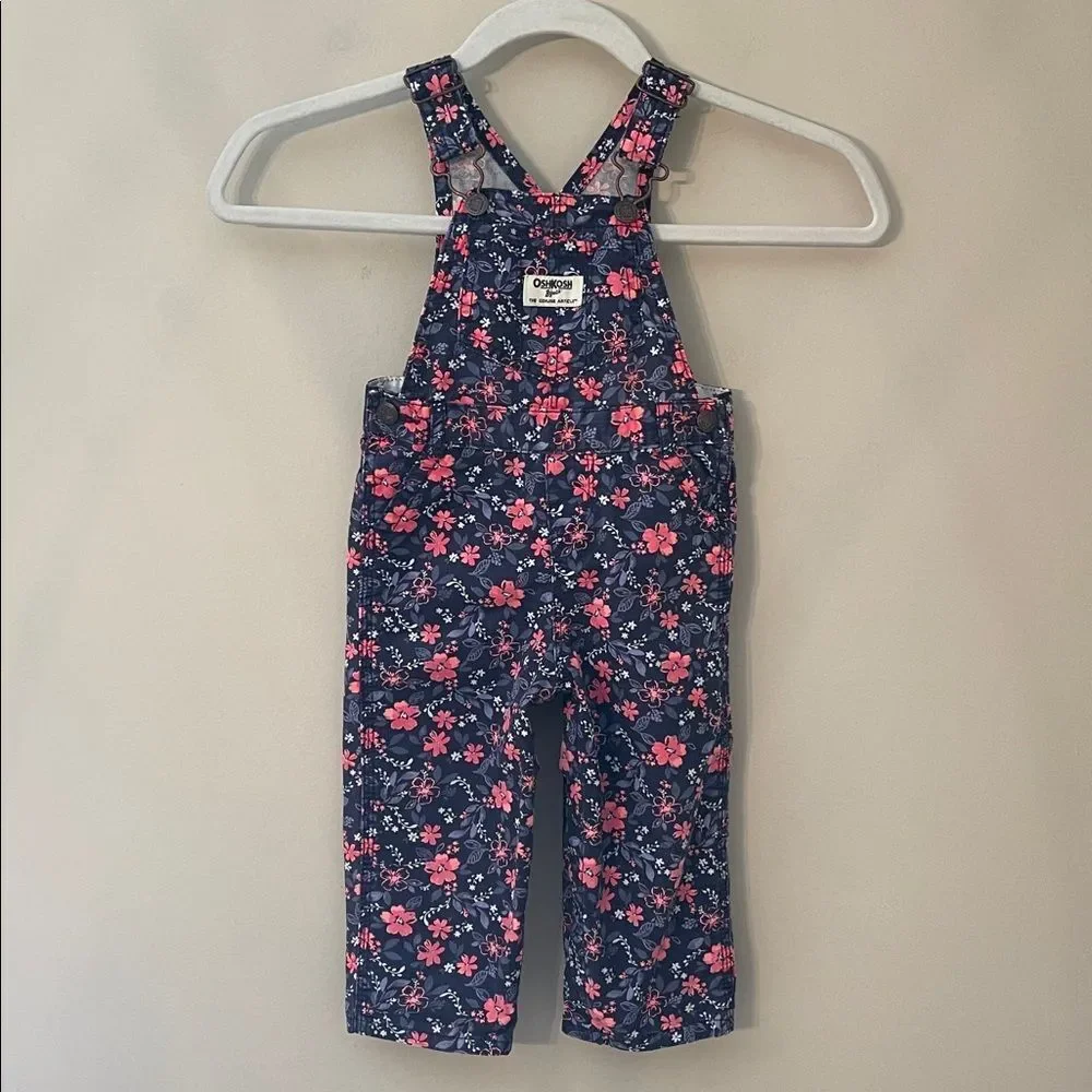 OshKosh B'Gosh Baby Girls' Print Overalls (Baby) Floral - 18 Months V-Back